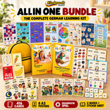 All-in-One German Learning Bundle + Free Sticker Sheet – complete German learning bundle for kids | Kinderwelt Akademie
