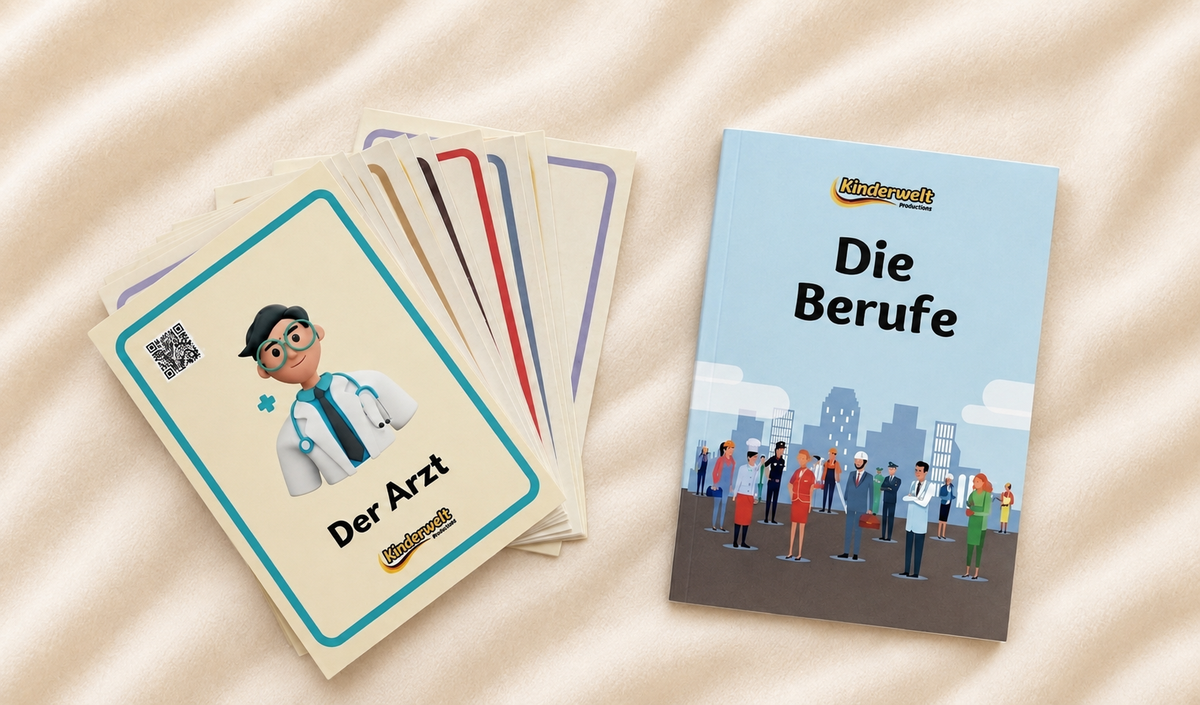 Jobs Flash Cards – German vocabulary flash cards for kids | Kinderwelt Akademie