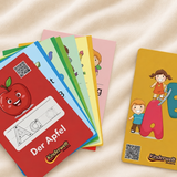 German Alphabet Flash Cards – German vocabulary flash cards for kids | Kinderwelt Akademie