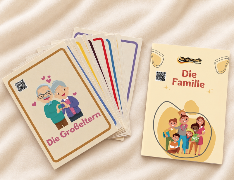 Family Flash Cards – German vocabulary flash cards for kids | Kinderwelt Akademie