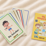 Body Parts Flash Cards – German vocabulary flash cards for kids | Kinderwelt Akademie
