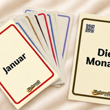 Months Flash Cards – German vocabulary flash cards for kids | Kinderwelt Akademie