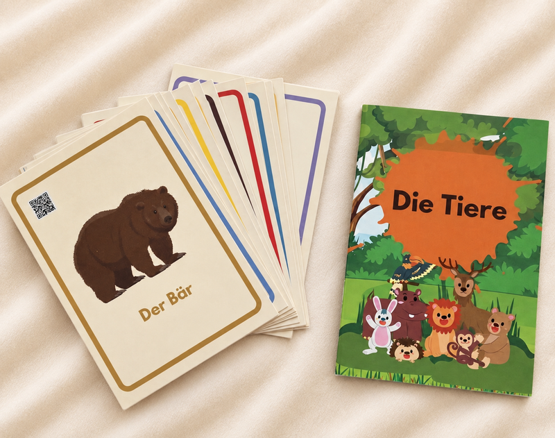 Animals Flash Cards – German vocabulary flash cards for kids | Kinderwelt Akademie