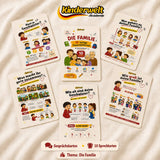 Family Conversation Cards – German conversation cards for kids, product overview | Kinderwelt Akademie