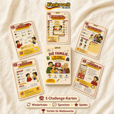 Family Conversation Cards – German conversation cards for kids, content preview | Kinderwelt Akademie