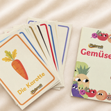 Vegetables Flash Cards – German vocabulary flash cards for kids | Kinderwelt Akademie