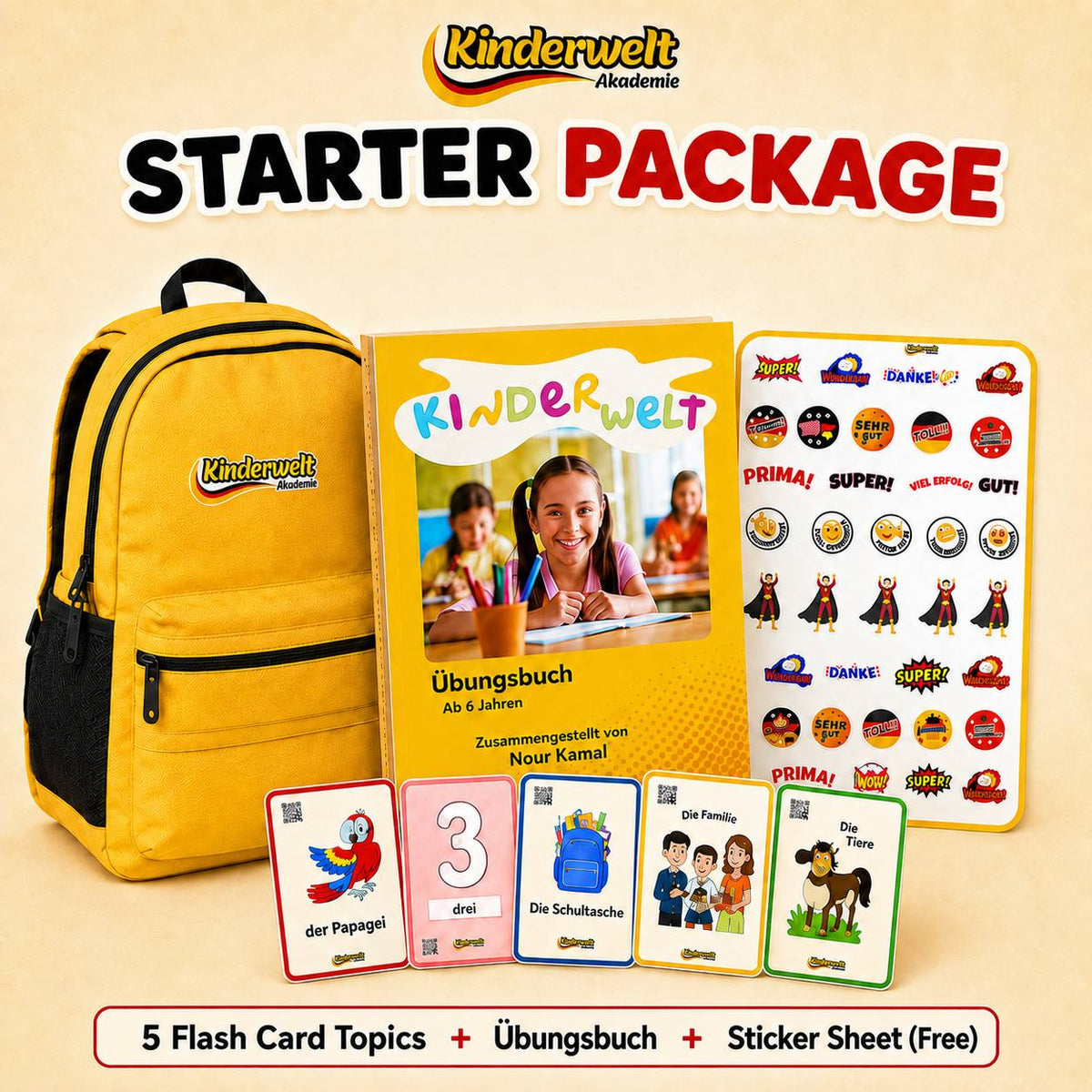 German Starter Bundle – German learning bundle for kids | Kinderwelt Akademie