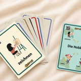 Hobbies Flash Cards – German vocabulary flash cards for kids | Kinderwelt Akademie