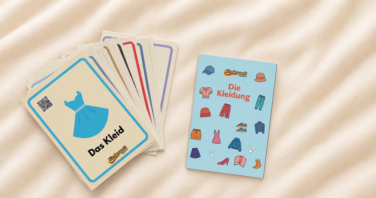 Clothes Flash Cards – German vocabulary flash cards for kids | Kinderwelt Akademie