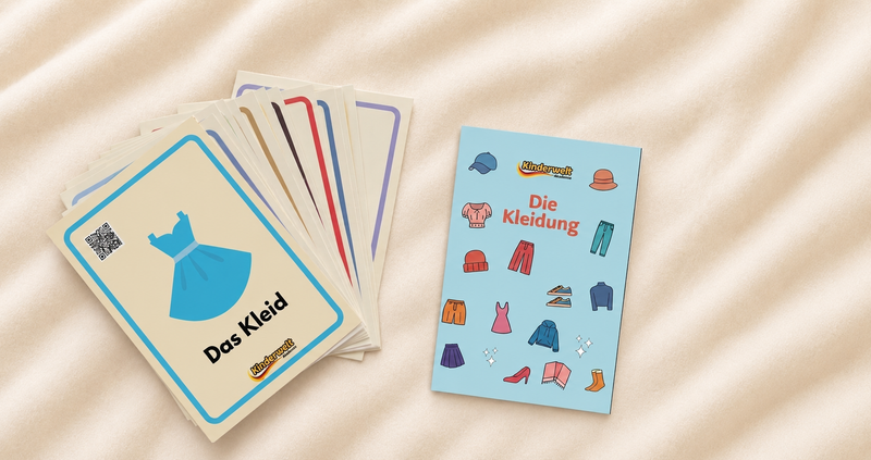 Clothes Flash Cards – German vocabulary flash cards for kids | Kinderwelt Akademie