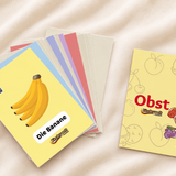 Fruits Flash Cards – German vocabulary flash cards for kids | Kinderwelt Akademie
