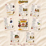 School Conversation Cards – German conversation cards for kids, learning materials | Kinderwelt Akademie