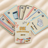 School Supplies Flash Cards – German vocabulary flash cards for kids | Kinderwelt Akademie
