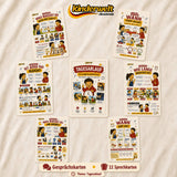 Daily Routine Conversation Cards – German conversation cards for kids, learning materials | Kinderwelt Akademie