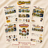 Daily Routine Conversation Cards – German conversation cards for kids, content preview | Kinderwelt Akademie